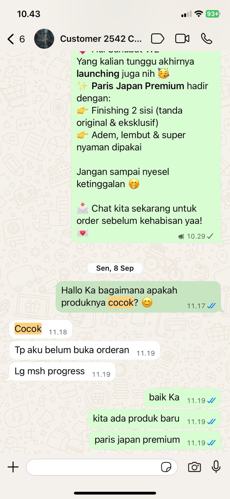 Testimoni pelanggan Wahyu Lestari 1