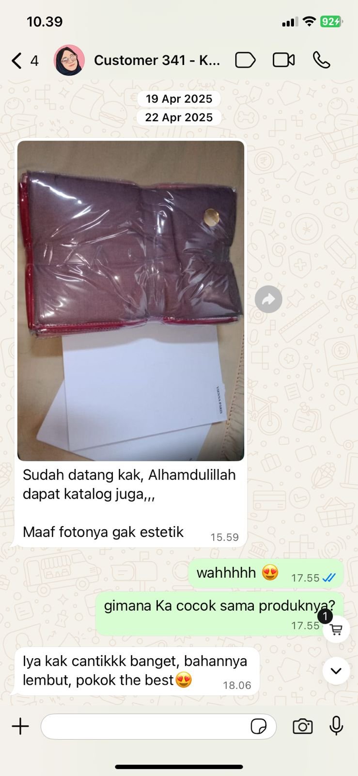 Testimoni pelanggan Wahyu Lestari 2