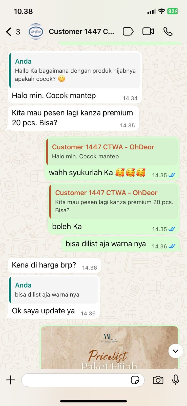 Testimoni pelanggan Wahyu Lestari 3