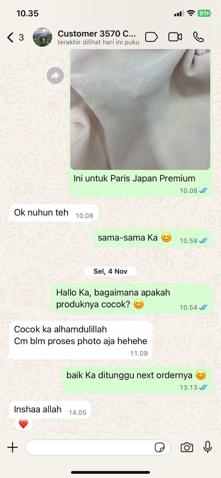 Testimoni pelanggan Wahyu Lestari 6